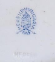Herendi Sopron címeres tálka, kézzel festett, jelzett, kopásnyomokkal, 11,5×8,5 cm