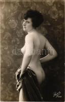 Lady, vintage erotic postcard. Super 1099.