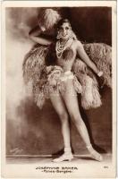Josephine Baker in Folies Bergere. Walery, Paris 101. Varieté advertisement on the backside