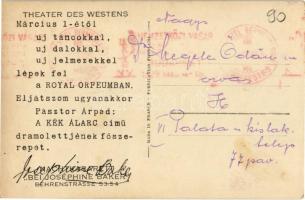 Josephine Baker in Folies Bergere. Walery, Paris 101. Varieté advertisement on the backside