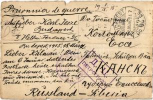 1915 Budapest, magyar férfi nyolcas evezős csapat edzés közben. Jesze Károly levele egy hadifogoly b...