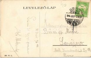 1914 Bród, Brod na Savi, Slavonski Brod; Jelacicev trg / tér, Povischel és Kaiser, Markotic és Kisic...