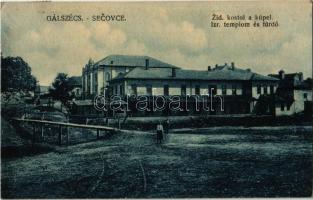 1920 Gálszécs, Secovce; Izraelita templom és fürdő / Zid. kostol a kúpel / Jewish spa and synagogue