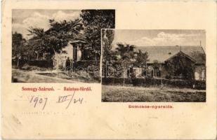 1907 Balatonszárszó, Somogy-Szárszó Balaton-fürdő; Domokos nyaralók (EK)