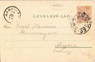 1899 Kisbér, Római katolikus templom, Wenckheim emlékmű, Kozma Ferenc mellszobor, Törzsménistálló, P...