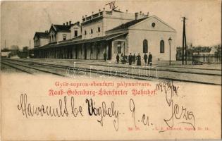 1899 Sopron, Győr-Sopron-Ebenfurti Vasút vasútállomása, pályaudvar (Rb)