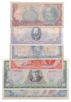 Chile ~1960-1970. 6db klf bankjegy T:III,III- Chile ~1960-1970. 6pcs of banknotes C:F,VG