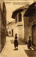 1910 Mostar, Stadtausang nach Radobolje / Varoski izlaz put Radobolja / street view (EK)