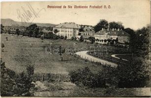 1913 Lanzenkirchen, Pensionnat de Ste Chrétienne, Schloss Frohsdorf / castle (crease)