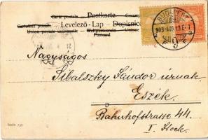 1903 Sört ivó katonák gitárral és harmonikával / Soldiers drinking beer, playing the guitar and the ...