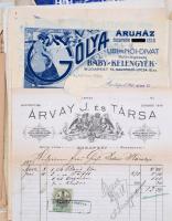 82 db régi fejléces céges levél és számla
