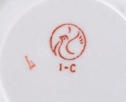 Hatszemélyes süteményes és kávés készlet, matricás, jelzett, kis kopásnyomokkal, egy csésze hiánnyal