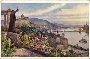 Budapest I. Szt. Gellért szobor és királyi vár. B.K.W.I. S. 280/19. s: Götczinger (fl)