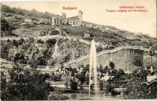 Budapest I. Gellérthegyi feljárat a Szent Gellért szoborhoz. Divald Károly 1187-1910 (EK)