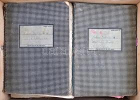 Padláslelet, fa dobozban: iratok, füzetek, levelek, igazolványok