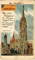 1899 Budapest I. Mátyás templom. Back & Schmitt litho s: Rosenberger (EK)