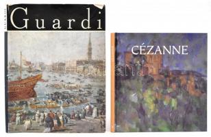 2 db művészeti könyv: Paul Cézanne. Bp., 2005, Ventus Libro Kiadó.; Pleşu, Andrei: Guardi. Bukarest, 1981, Editura Meridiane. Kartonált papírkötésben, jó állapotban.