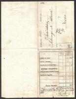 1863-71 Magyar Gőzhajózási Vállalat és Első cs. kir. Dunagőzhajózási Társulat hajós fuvarlevele hajó...