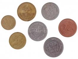 Libanon 1952-2000. 5p-500L (7xklf) T:2 Lebanon 1952-2000. 5 Piastres - 500 Livres (7xdiff) C:XF