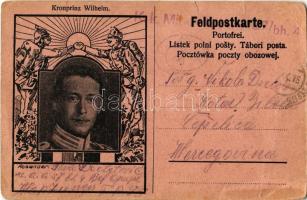 Kronprinz Wilhelm / Wilhelm, German Crown Prince. Feldpostkarte (tears)