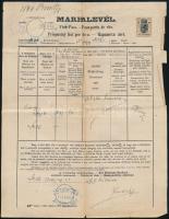 1899 2 db marhalevél