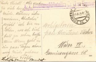 Kromeríz, Kremsier; partie vom Schlossgarten / castle garden + "K.k. Landsturmfeldbataillon Nr....