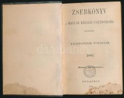 1895 Zsebkönyv a Magyar Királyi Csendőrság számára. Cím és névtár, Kitüntetések, stb. Tulajdonosi be...