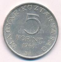 1948. 5Ft Ag "Petőfi" T:1-,2- Adamo EM1