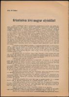 cca 1930-1940 Antiszemita röpirat, 4 p.