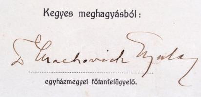 1922 Tanítói kinevezés Csernoch János esztergomi érsek hercegprímás, bíboros és Machovich Gyula tank...