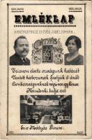 Budapest V. Emléklap a Mátyás Pince 25 éves jubileumára 1904-1929. Rajzolta Földes A., tervezte Bene János (EK)