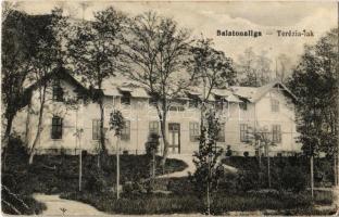 1917 Balatonaliga (Balatonvilágos), Terézia lak, villa. Kiadja Novák Jenő (EK)