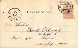 1899 Budapest XIV. Városliget, Történelmi csarnok, Vajdahunyad vára. Divald Károly 4. (EK)