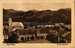 Nagybánya, Baia Mare; Vedere generala / látkép, Vajda Márton üzlete / general view, shops + 1940 Nagybánya visszatért So. Stpl. (EK)