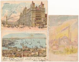 6 db RÉGI külföldi fény felé fordítandó litho képeslap / 6 pre-1900 European hold-to-light litho pos...