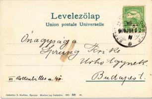 1909 Tátra, Magas Tátra, Vysoké Tatry; Békás-tó és Tengerszem-csúcs. Cattarino S. kiadása 1905. 221....