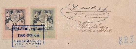 1894 A Szentgotthárdi M. Kir. Dohánygyár épületének terve. Akvarell, vegyes technika, A tervezők alá...