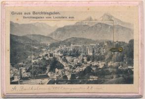 Berchtesgaden vom Lockstein aus - Thick wooden leporello postcard