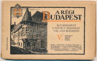 Budapest. A régi Budapest 5. sorozat. Kiadja a Műemlékek Országos Bizottsága - képeslapfüzet 13 képeslappal / postcard booklet with 13 postcards