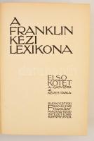 A Franklin Kézi Lexikona I-III. Bp., 1911-12. Franklin Társulat. Kiadói szecessziós, aranyozott félb...