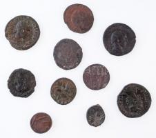 Római Birodalom 10db-os vegyes római rézpénz tétel a Kr. u. III-IV. századból, közte III. Gordianus, I. Licinius T:2-,3 Roman Empire 10pcs of various Roman copper coins from the 3rd and 4th century, including Gordian III, Licinius I AD C:VF,F