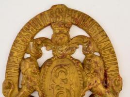 The Newshutle Sewing Machine varrógép nagyméretű aranyozott vas embléma 27x20 cm