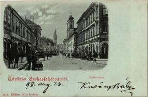 1898 Székesfehérvár, Nádor utca, Café Elite kávéház, üzletek. Kiadja Klökner Péter 2219.