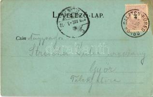 1899 Balatonfüred, Kikötő, gőzhajók (EK)