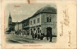 1898 Balassagyarmat, Fő utca, Takarékpénztár és Hitelintézet, Himmler Bertalan üzlete. Kiadja Wertheimer Zsigmond (fl)