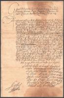 Bethlen Gábor 1625. évi oklevelének hasonmás kiadása, papír, hajtások mentén szakadásokkal