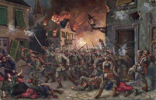 Military battle in Mühlhausen