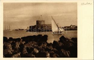Rhodes, Rodi; Il forte di S. Nicola / Fort of St. Nicholas, sailships
