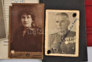 Vegyes papírrégiség tétel: levelek, tábori posta (30 db), igazolványok, bizonyítványok, képeslapok, ...