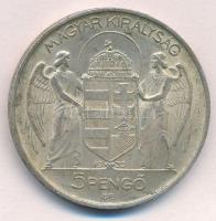 1939. 5P Ag "Horthy balra" T:1- patina Adamo P8.2